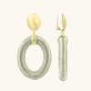 Licht Mint Oorbellen Faye Ovaal L Clip