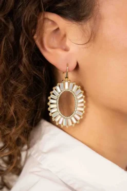 Licht Mint Oorbellen Noami Ovaal Flat S