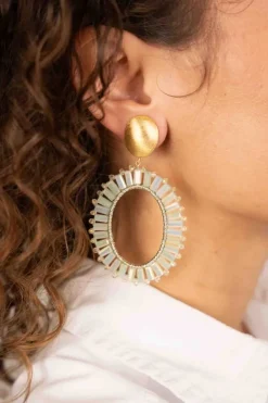Licht Mint Oorbellen Tonal Naomi Ovaal L Clip