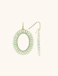 Licht Mint Oorbellen Tonal Naomi Ovaal L