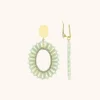 Licht Mint Tonal Oorbellen Naomi Ovaal Flat S Clip