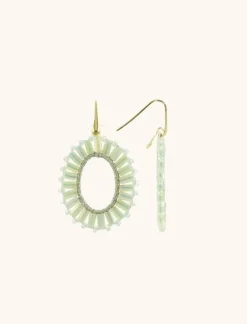 Licht Mint Tonal Oorbellen Naomi Ovaal Flat S