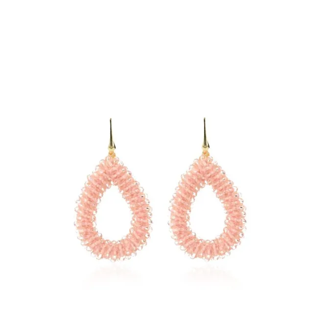 Licht Roze Oorbellen Berry Drop L