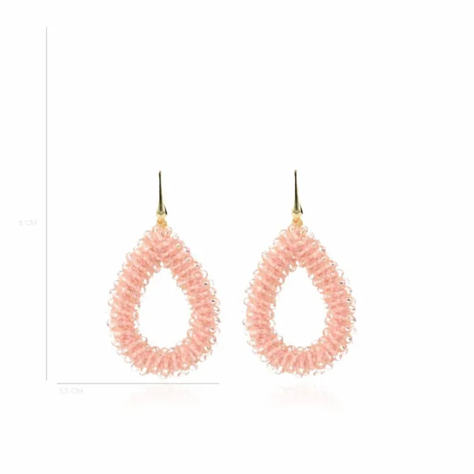 Licht Roze Oorbellen Berry Drop L