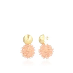 Licht Roze Oorbellen Glassberry Louise Globe L Double Stones