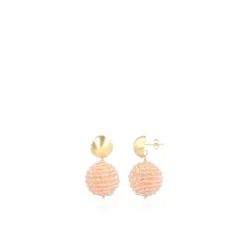 Licht Roze Oorbellen Glassberry Lexi Globe L