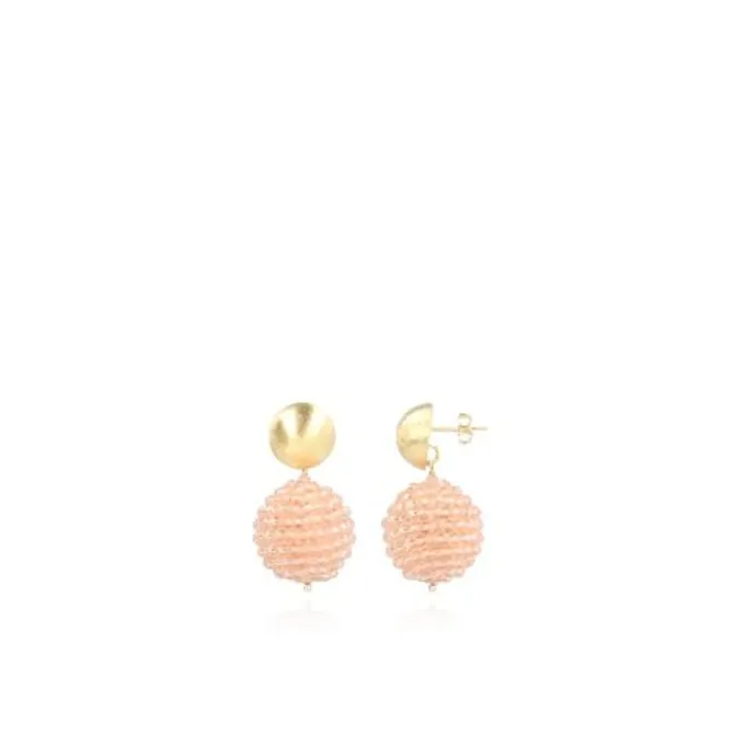 Licht Roze Oorbellen Glassberry Lexi Globe L