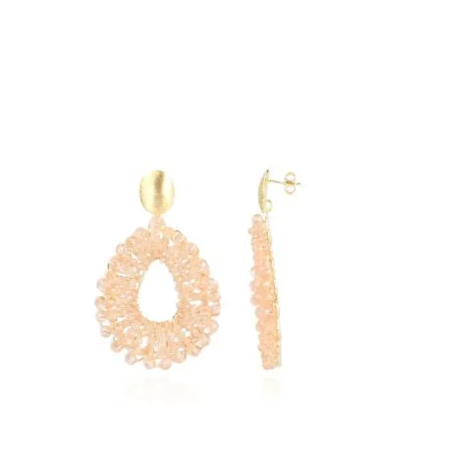 Licht Roze Oorbellen Glassberry Babs Open Drop