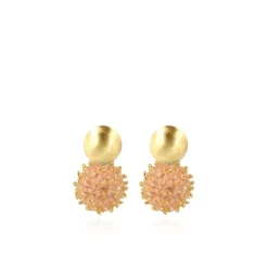 Licht Roze Oorbellen Jacky Double Stones L