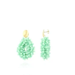 Licht Turquoise Oorbellen Louise Glassberry Druppel S Double Stones Tonal
