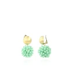 Licht Turquoise Oorbellen Louise Glassberry Globe L Dubbel Tonal