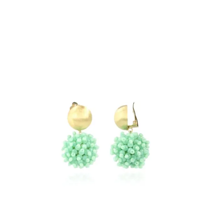 Licht Turquoise Oorbellen Louise Glassberry Globe L Dubbel Tonal