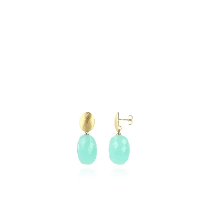 Licht Turquoise Oorbellen Romijn Quartz M