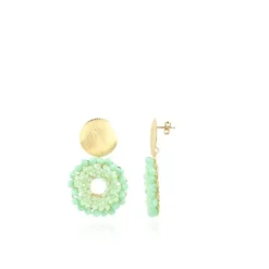 Licht Turquoise Oorbellen Poppy Rond S