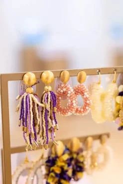 Lila Mix Oorbellen Fantasy Tassle L