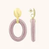 Lila Oorbellen Faye Ovaal L