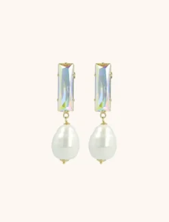 Lilo Oorbellen Baguette L Holo Parel