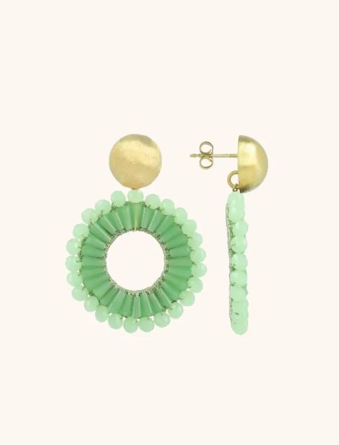 Lime Oorbellen Ann-Mary Cirkel Dubbel