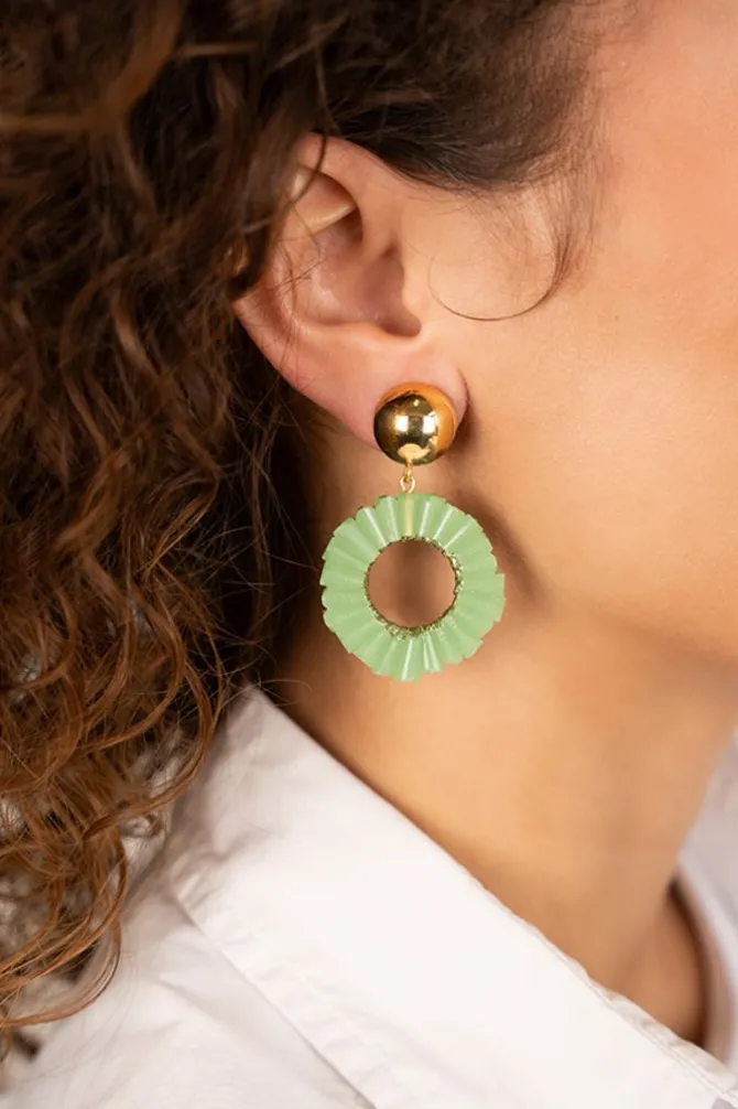 Lime Oorbellen Danee Cirkel Clip