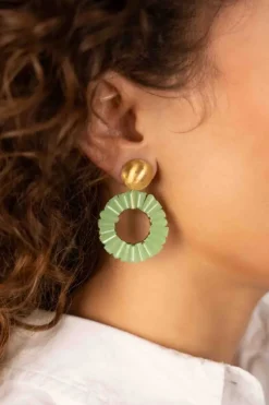 Lime Oorbellen Danee Cirkel