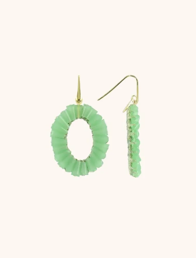 Lime Oorbellen Danee Ovaal Tube