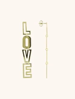 Love Oorbellen Verticaal L