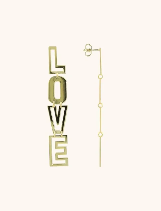 Love Oorbellen Verticaal L