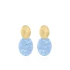 Marble Azure Oorbellen Celia Ovaal S