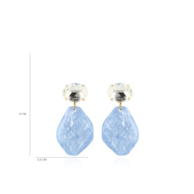 Marble Azuur Asymmetrisch Rock M Strass