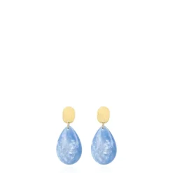 Marble Azuur Oorbellen Druppel S