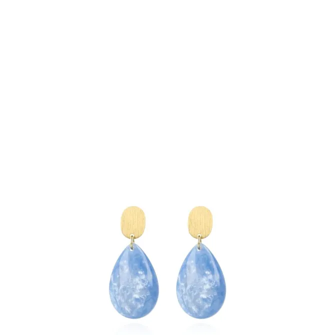 Marble Azuur Oorbellen Druppel S