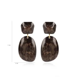 Marble Bruin Asymmetrisch Double Oval M Resin