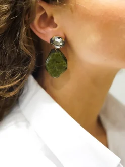Marble Donker Groen Asymmetrisch Rock M Strass