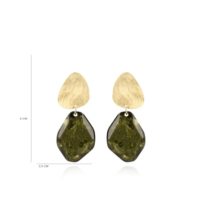 Marble Donker Groen Asymmetrisch Rock M
