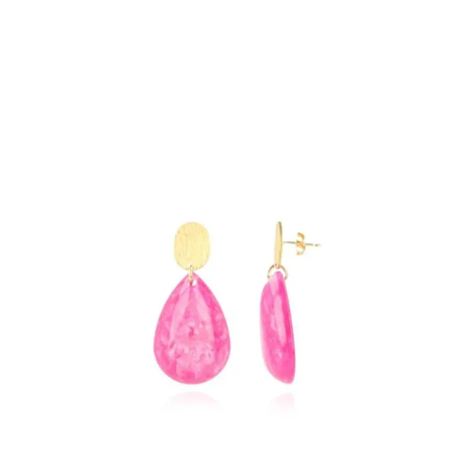 Marble Fuchsia Oorbellen Bliss Druppel S