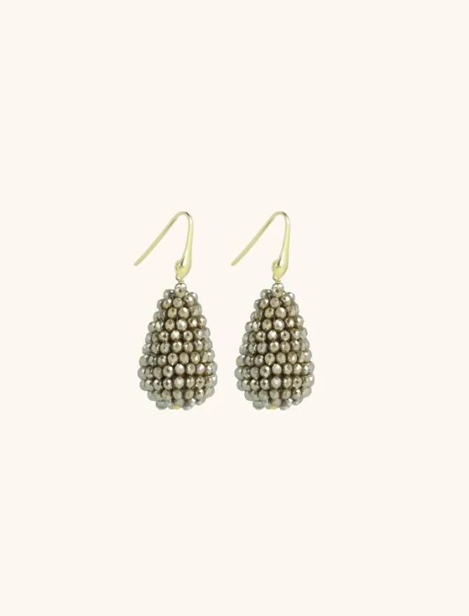 Metallic Beige Oorbellen Amy Cone S