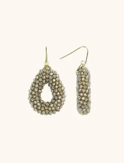 Metallic Beige Oorbellen Berry Drop S