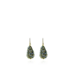 Metallic Groene Oorbellen Amy Cone S