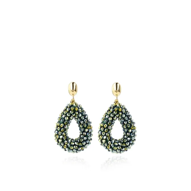 Metallic Groene Oorbellen Berry Drop S