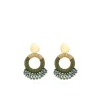 Metallic Groene Oorbellen Drops Combi S