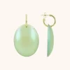 Mint Holo Oorbellen Closed Bugle Oval L