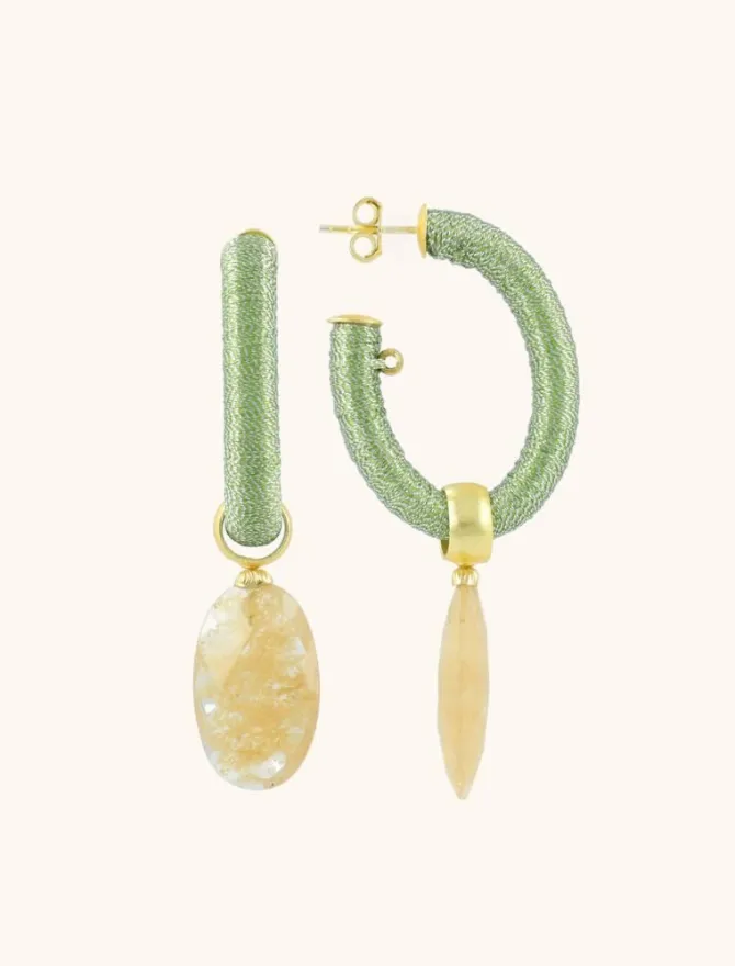 Mint Oorbellen Evy Creool Ovaal M Beige