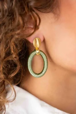 Mint Oorbellen Faye Ovaal S