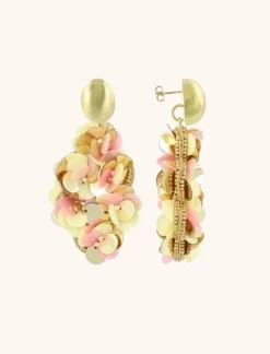 Mix Roze Oorbellen Laure Sequin Druppel L
