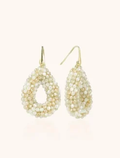 Mixed Beige Oorbellen Berry Drop S