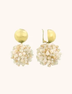 Mixed Beige Oorbellen Jacky Globe L