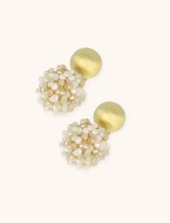 Mixed Beige Oorbellen Jacky Globe L