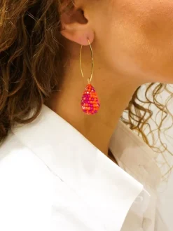 Mixed Fuchsia Oorbellen Amy Glassberry Cone S