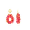 Mixed Fuchsia Oorbellen Clip Louise Glassberry Druppel L Double Stones Tonal
