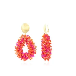 Mixed Fuchsia Oorbellen Clip Louise Glassberry Druppel L Double Stones Tonal
